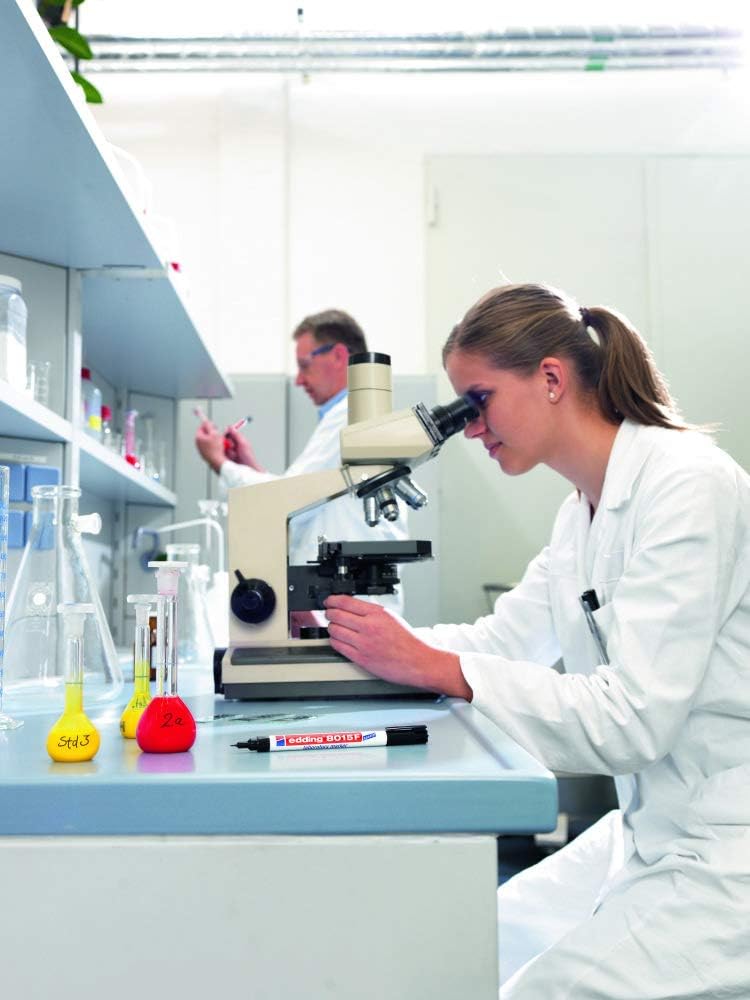 edding 8015 F Labormarkierer - schwarz - 1 Stift - Rundspitze 0,75 mm - ideal für extra feine Beschr