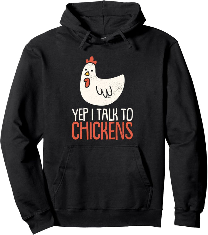 Ja, ich spreche mit Hühnern Hen Farmer Backyard Farmhouse Pullover Hoodie