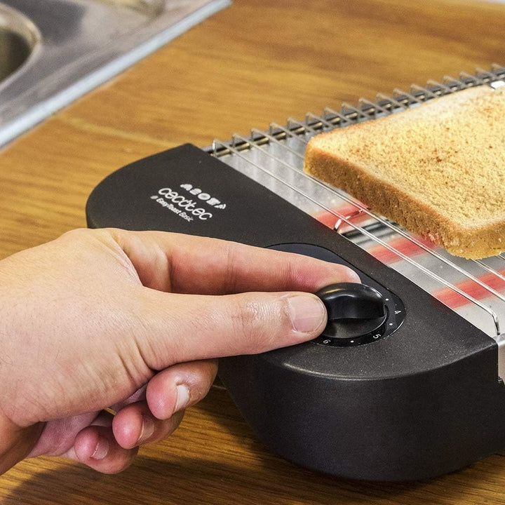 Cecotec Flachtoaster Turbo EasyToast Basic. 3 Quarzheizkörper, 6 Leistungsstufen, Krümelschublade, K