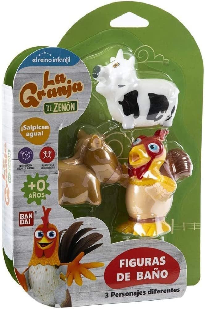BANDAI La Granja De Zenon TO84100 Badefiguren, Mehrfarbig, lustiges Bad mit Figuren, Wasserabenteuer