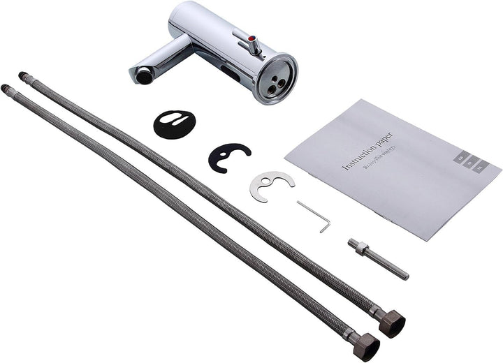 Gangang Infrarot Wasserhahn Bad mit Sensor Automatik Berührungsloser Waschtischarmatur Induktion Bad