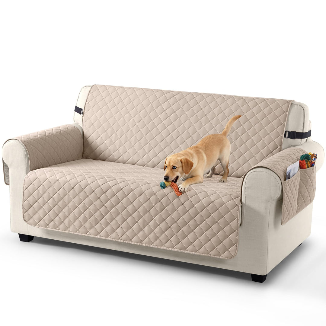 TAOCOCO Sofa Überzug, Sofabezug Wasserdicht Mit Gummiband，Wohnzimmer Anti-Rutsch Gepolsterter Sofasc