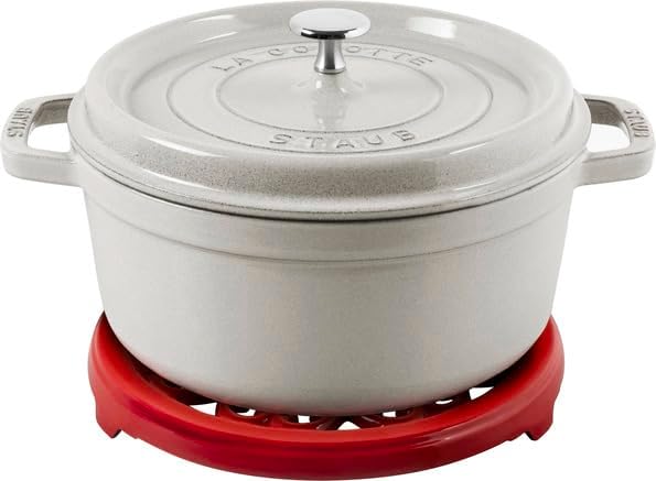 STAUB Topfuntersetzer Lilie 23 cm, Gusseisen, Graphitgrau, 18.5 x 18.5 x 2.9 cm 18.5 x 18.5 x 2.9 cm