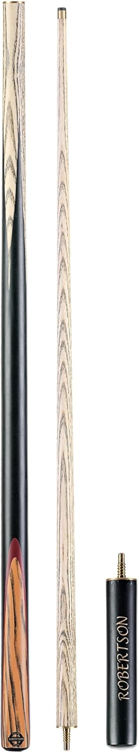 Robertson Snookerqueue, 3 Modelle, Profi Snooker Cue 2-teilig mit Verlängerung, Eschenholz, 9 mm Tip
