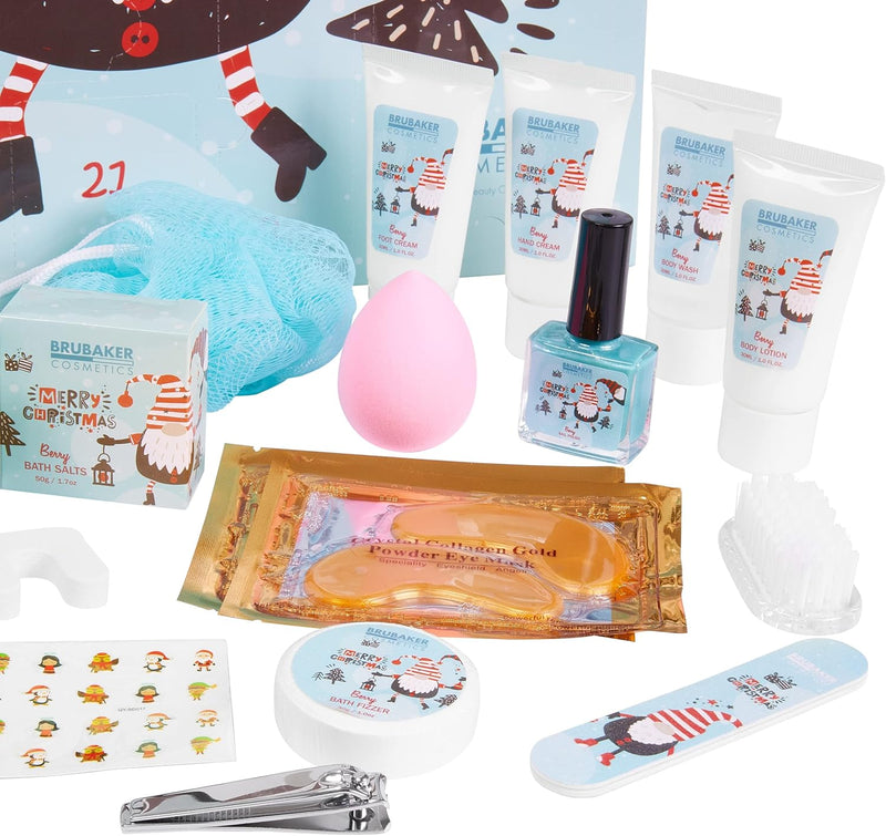 BRUBAKER Cosmetics Beauty Adventskalender 2024 - der XXL Wellness Weihnachtskalender für Frauen und