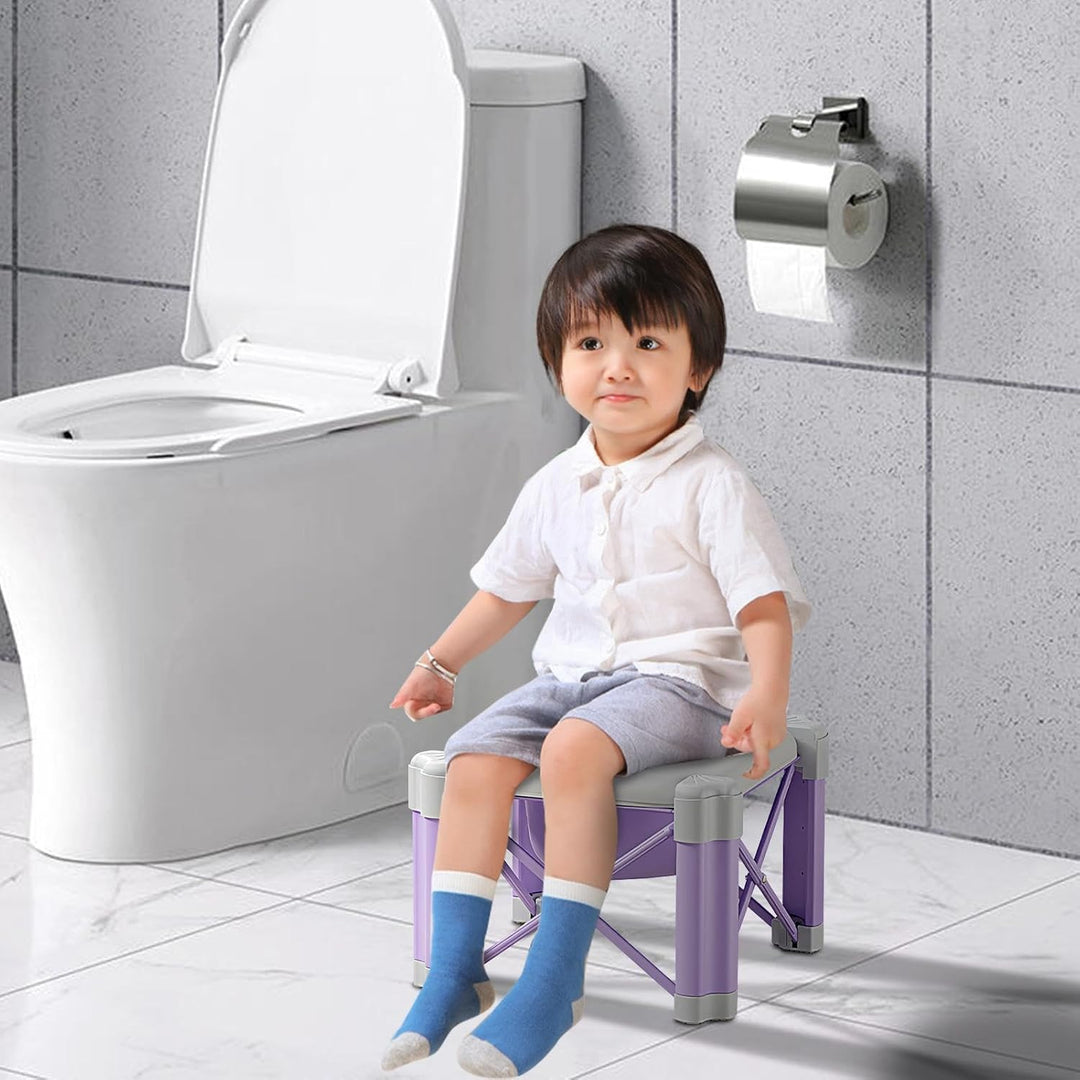 Reise-Toilette für Kleinkinder, Auto-Reisetöpfchen, tragbarer Toilettensitz, abnehmbar und wiederver