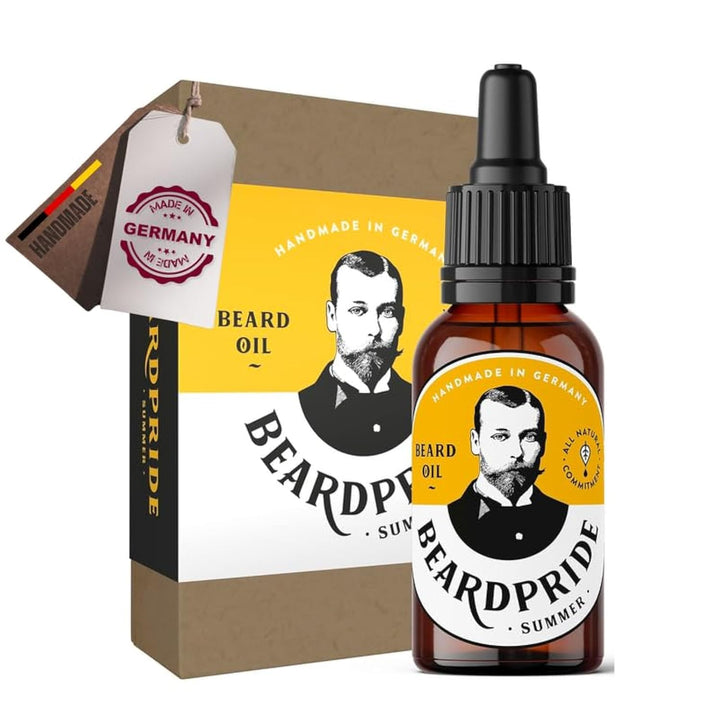 BEARDPRIDE Bio Bartöl Herren I Original Bart Öl aus dem Barbershop I Bartpflege Öl für weichen Bart