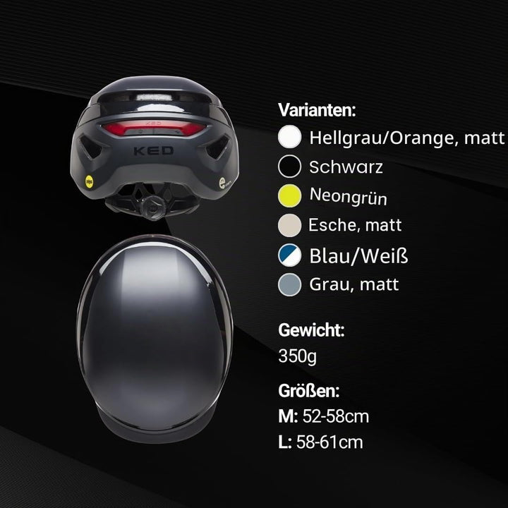 KED Mitro UE-1 Fahrradhelm Schwarz L (58-61cm), Schwarz L (58-61cm)
