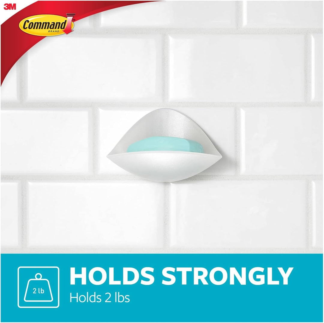 Command BATH-14 Seifenschale, Transparent, mattiert, 2 Pack 2 Pack Transparent, Mattiert