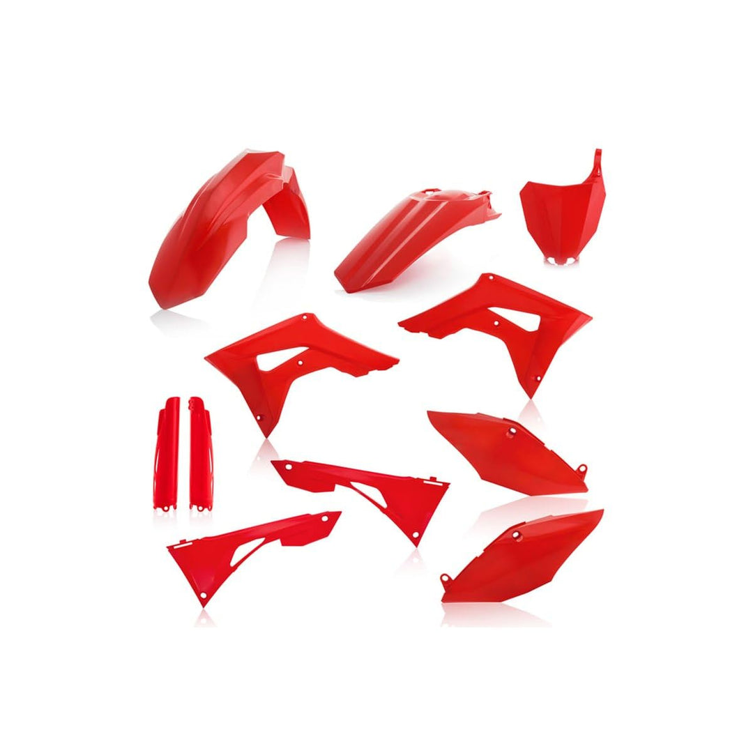 FULL KIT PLASTICHE FIT FÃœR HONDA CRF450R 19 ROSSO Rot, Rot