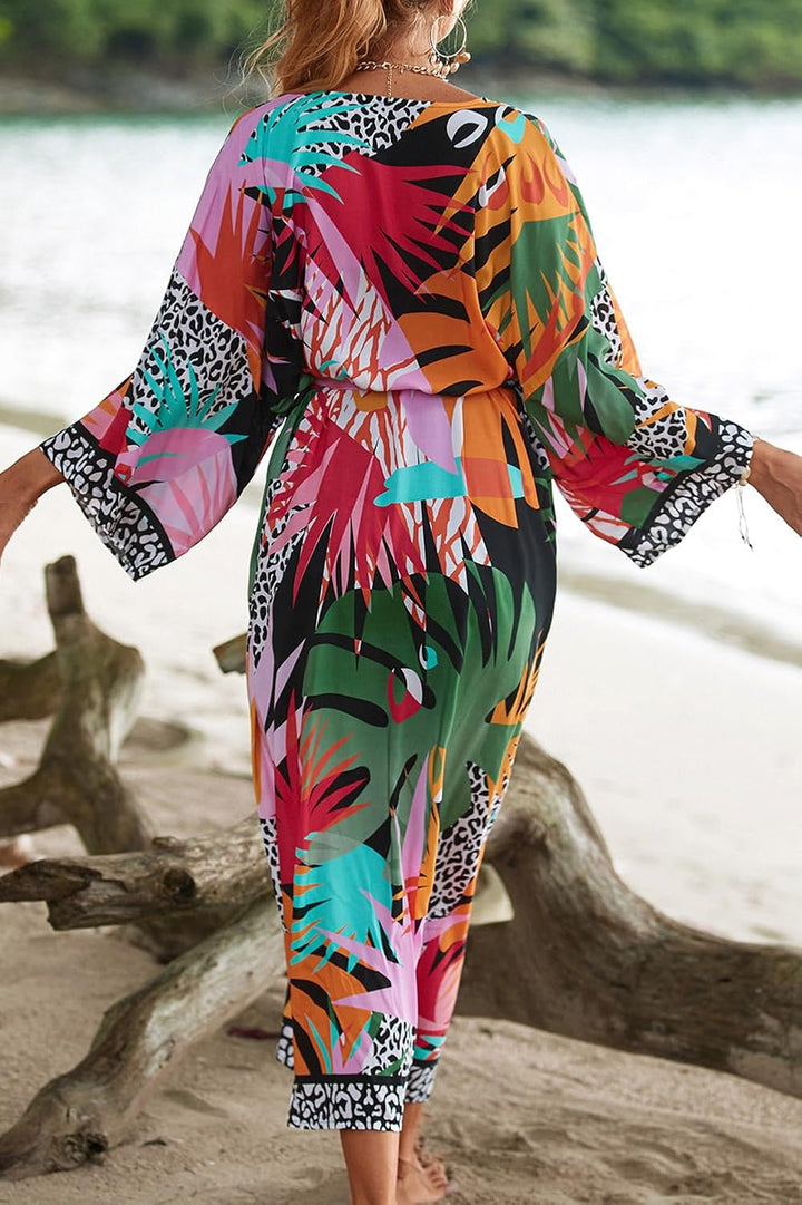 Damen Bohemian Cardigan Maxikleid Strand Vertuschung Robe Lange Kimono Robs One Size Einheitsgrösse