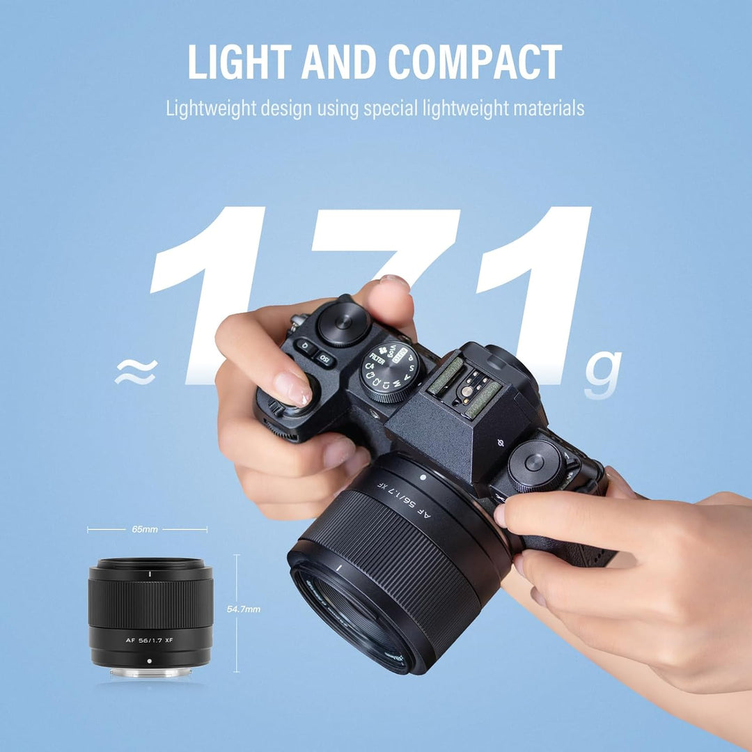 VILTROX 56 mm F1.7 APS-C-Autofokusobjektive für Fuji X-Mount-Kameraobjektive Standardobjektiv mit Gr