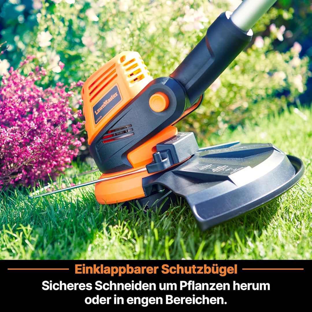 LawnMaster Akku-Rasentrimmer 24V 2,0Ah, inkl. Akku und Ladegerät, 25 cm Schnittbreite, für grössere
