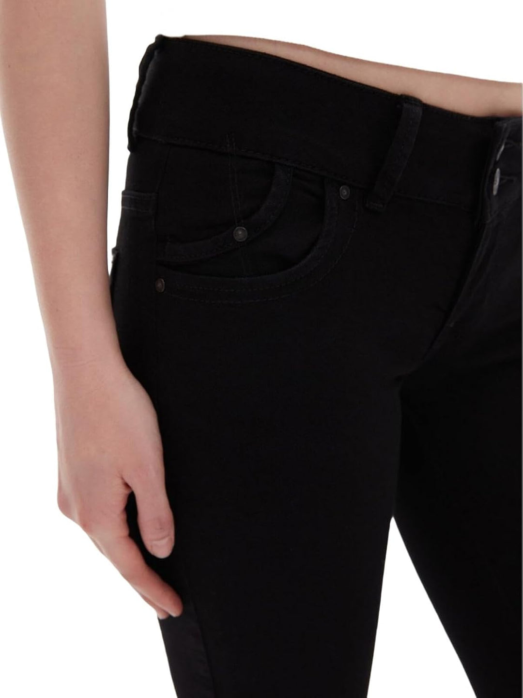 LTB Jeans - Damen - Molly - Low Waist - Slim Fit Jeans - Hosen 24W / 30L Black To Black Wash, 24W /