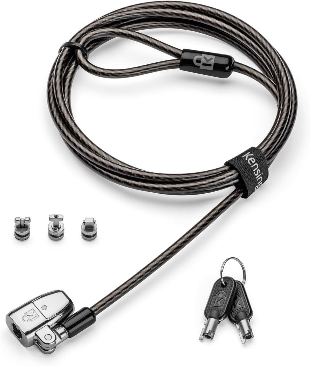 Kensington ClickSafe Universelles 2.0 3-in-1 Laptopschloss, Ideal für alle Laptops mit T-Bar, Nano o