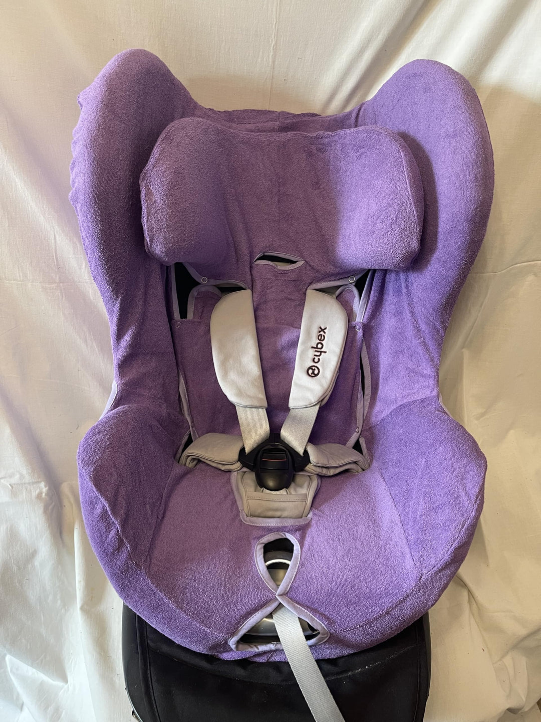 Sommerbezug Schonbezug für Cybex Sirona und Sirona plus Frottee 100% Baumwolle lila + Bezug für den