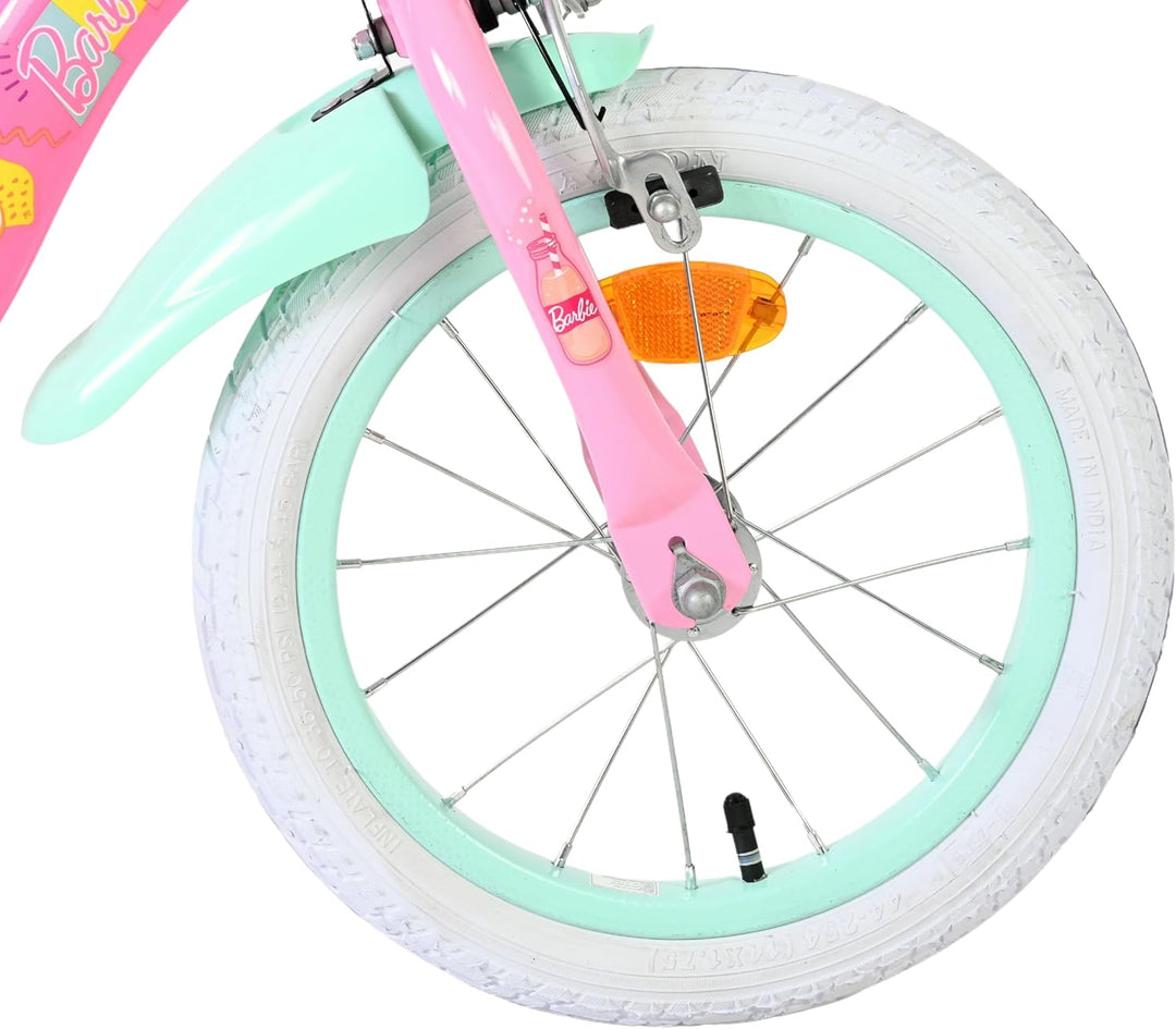 Volare Kinderfahrrad | 3–5 Jahre | Doppelte Handbremse, abnehmbare Stützräder, Pedalreflektoren & Tr