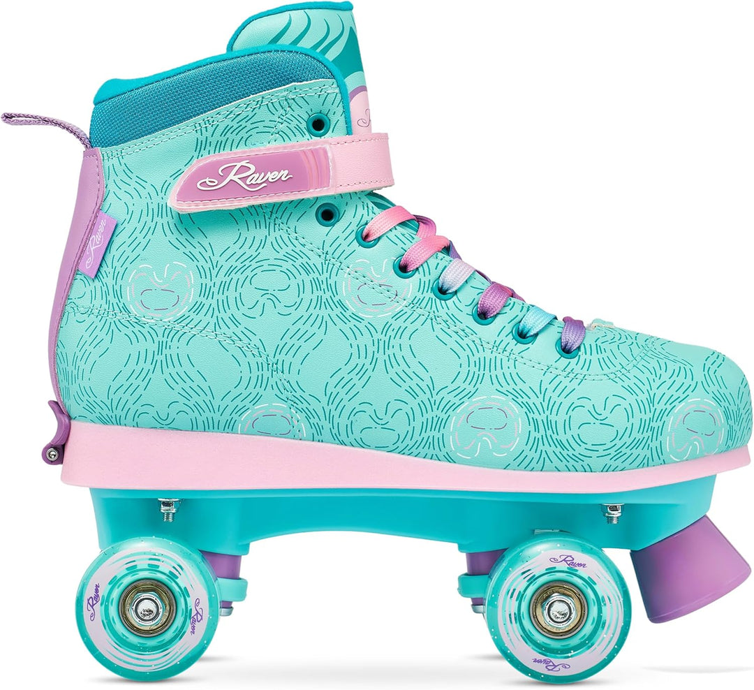 RAVEN Rollschuhe Roller Skates für Kinder Erwachsene Mädchen Damen verstellbar 31-34 (20-21,5cm) Fel