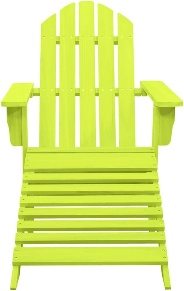 vidaXL Tannenholz Massiv Adirondack Gartenstuhl mit Fussstütze Liegestuhl Deckchair Gartenliege Gart