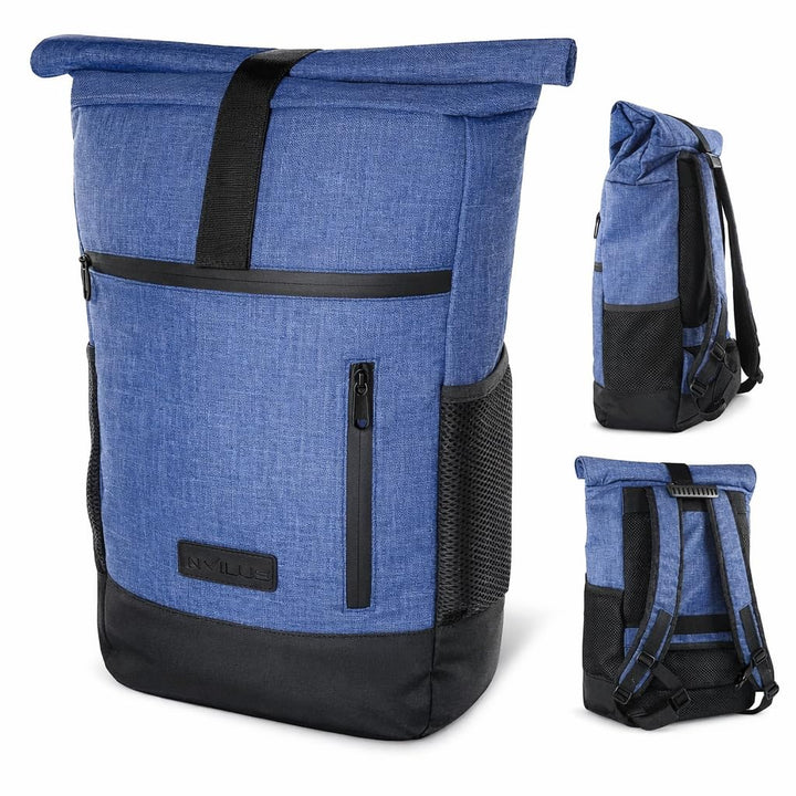 Rolltop Rucksack Damen und Herren aus Recycelten Plastikflaschen | Rucksack Uni | Laptop Rucksack |