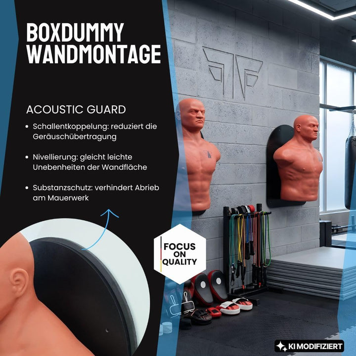 FOX-FIGHT Wand Box Dummy | Wandschlagpolster Punching Boxdummy Boxpuppe Boxing Man Trainingsdummy na