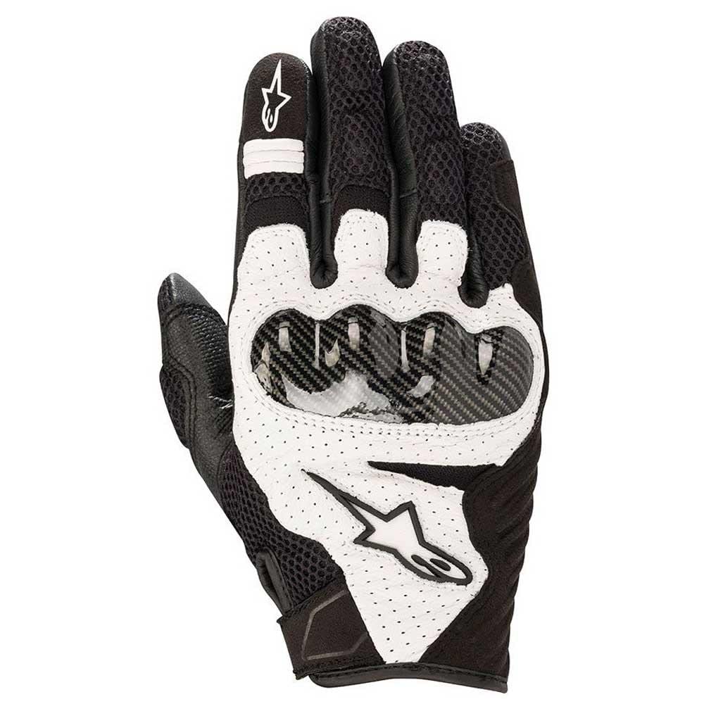 Alpinestars Motorradhandschuhe SMX-1 Air V2 Gloves Black White, Schwarz/Weiss, S