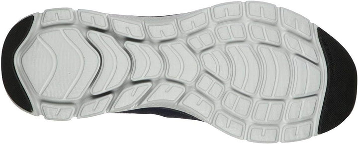 Skechers Herren Flex Advantage 4.0 True Clarity Sneaker 39 EU Navy Leather Pu Mesh Trim, 39 EU Navy