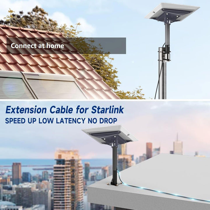Elprico Starlink-Kabel für Starlink Gen3, IP68 Wasserdichtes 1200 Mbit/s-Ersatzkabel für Starlink Re