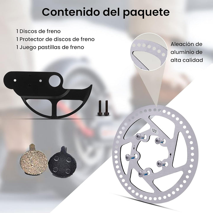 ANSENI Bremsscheibenschutz, Bremsscheibenschutz, Bremsbeläge kompatibel für Xiaomi Mijia M365 Pro, 1