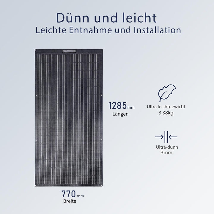 Flexibel Solarpanel 400W Monokristalline Flexible Solarmodul 400 Watt für 12V 24V Batterien Wohnwage