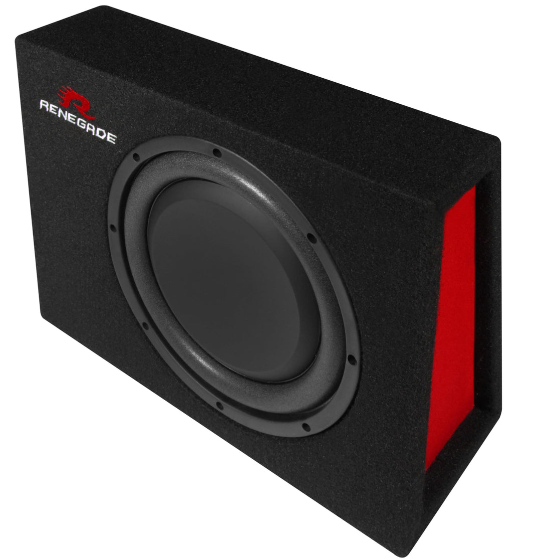 Renegade RXS1000-25 cm (10") Gehäuse-Subwoofer - Single-Kompakt-System mit 400 W max. | Car-HiFi Bas