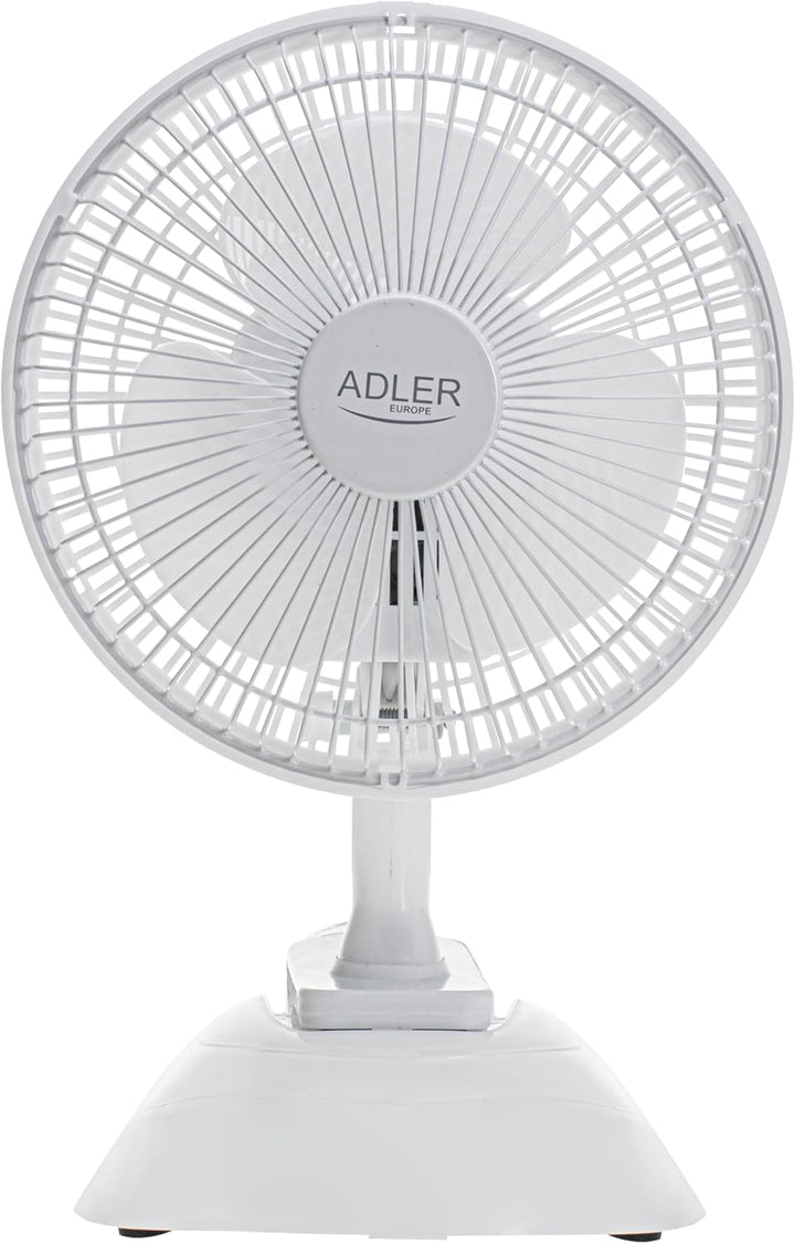Adler AD 7317 Tischventilator mit Clip, Tragbarer, Klingen Durchmesser 15cm, 2 Geschwindigkeitsstufe