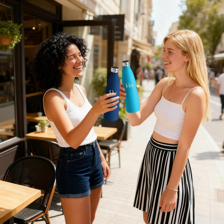 Thermosflasche- 0.75l- Trinkflasche Edelstahl, BPA-Frei, Trinkflasche Auslaufsicher, Kann mit Dir Tr