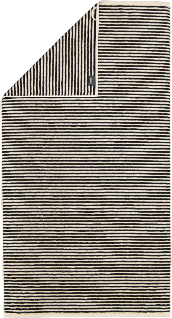 CAWÖ Home Handtücher Natural Streifen 6216 Natur-schwarz - 39 Duschtuch 80x150 cm, Duschtuch 80x150