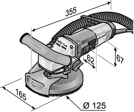 Flex Sanierungsschleifer (Schleifer mit Schleifteller, Absaughaube uvm) LD 16-8 125 R,Kit TurboJet -