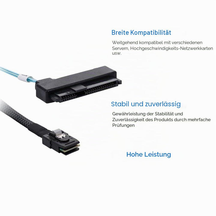 xiwai Interner 36-Pin-Mini-SAS-SFF-8087-Host auf 4 SFF-8482-Ziel-SAS-Festplatte und SATA-Stromkabel