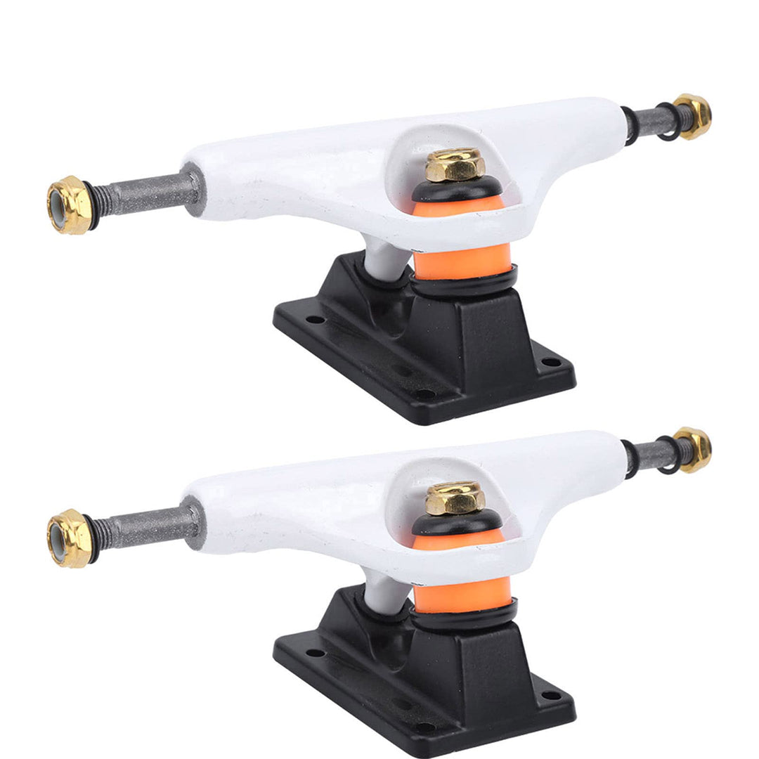 2PCS Skateboard Trucks, Aluminium Skateboard Halterung Robuste leichte Tensor Trucks Skateboards(Wei