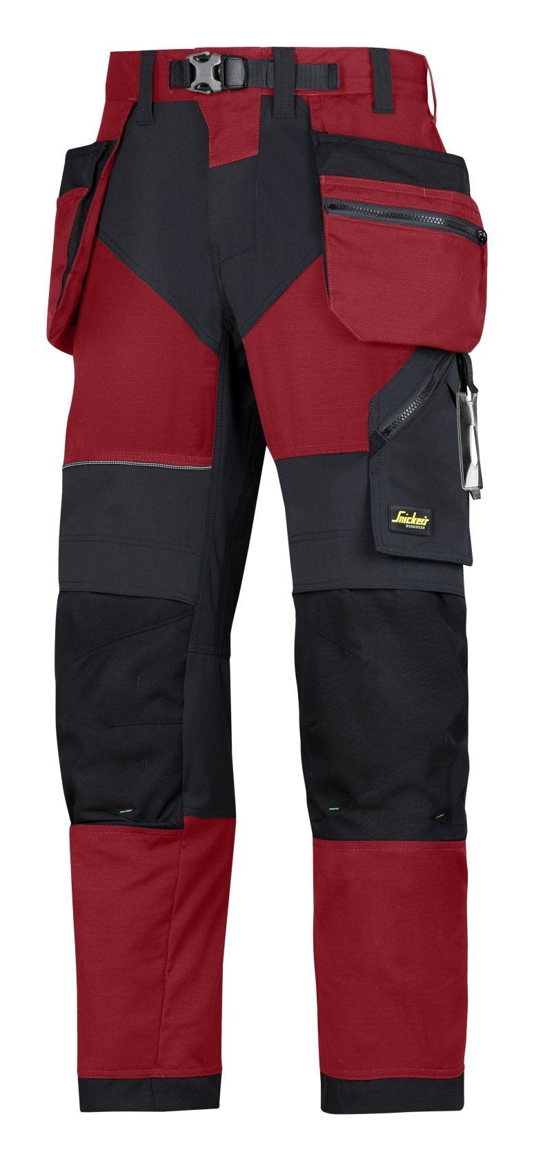 Snickers Arbeitshose mit Holstertaschen "FlexiWork", 1 Stück, 154, chilirot / schwarz, 69021604154 R