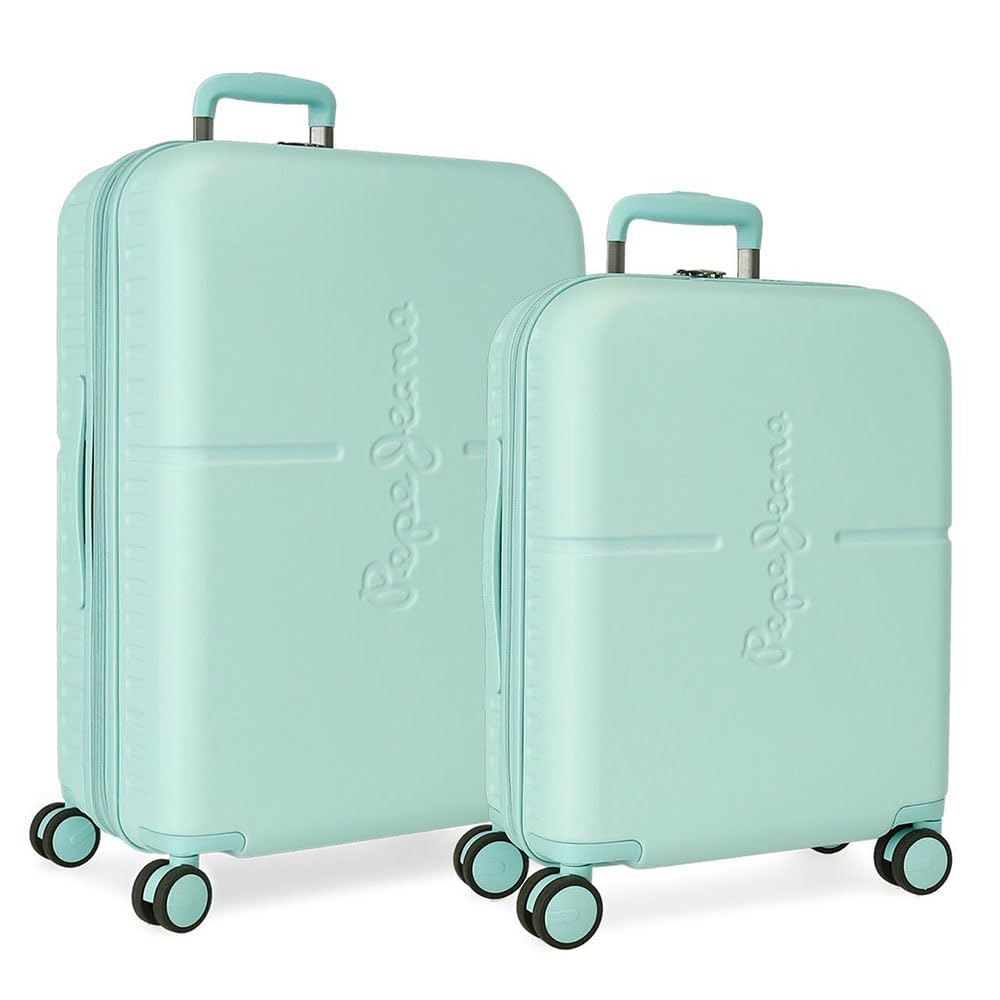 Pepe Jeans Highlight Koffer-Set, 48 x 70 x 28 cm, blau, 48x70x28 cms, Kofferset Kofferset Türkis, Ko