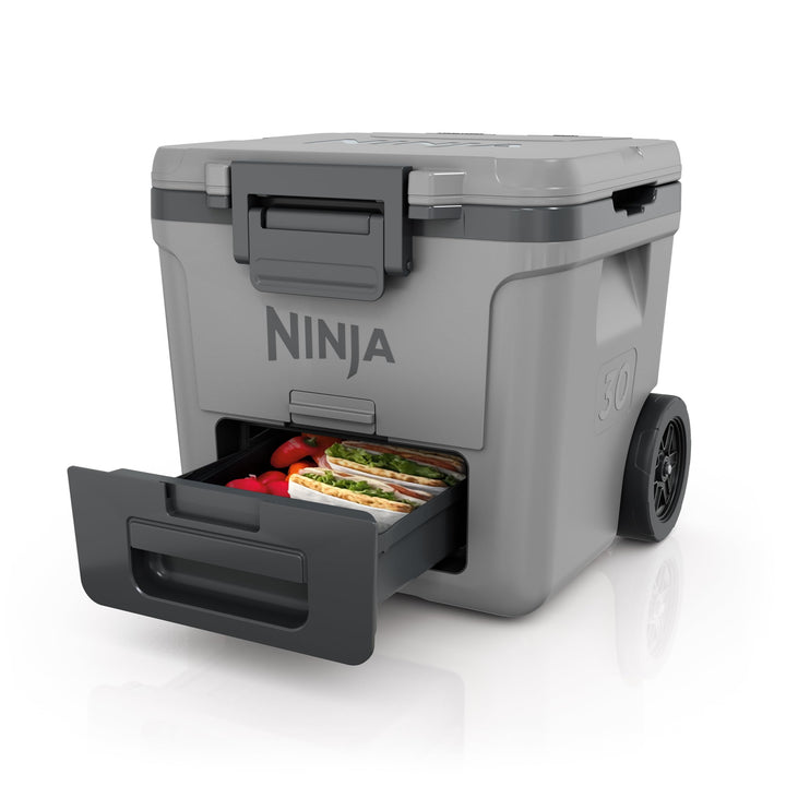 Ninja FrostVault Kühlbox mit Rollen und Isolierung, integrierter Dry Zone Schublade mit Kühlschrankt