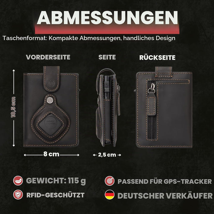 Will Fire® MagFlap® MultiTag | Airtag Android Wallet Samsung Galaxy Smart Tag + Tile Chipolo ATUVOS
