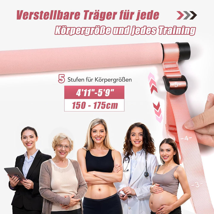 ALongSong Pilates Bar Set mit Widerstandsbänder Krafttraining 180LBS/140LBS/240LBS/360LBS Resistance