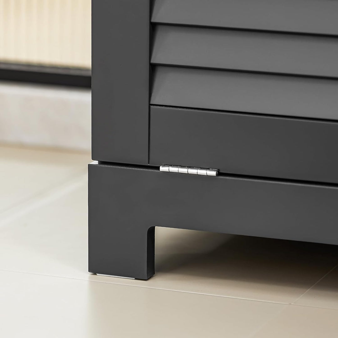 SoBuy BZR73-DG Wäscheschrank mit ausklappbarem Wäschesäcken Wäschesack Wäschetruhe Wäschesammler Wäs