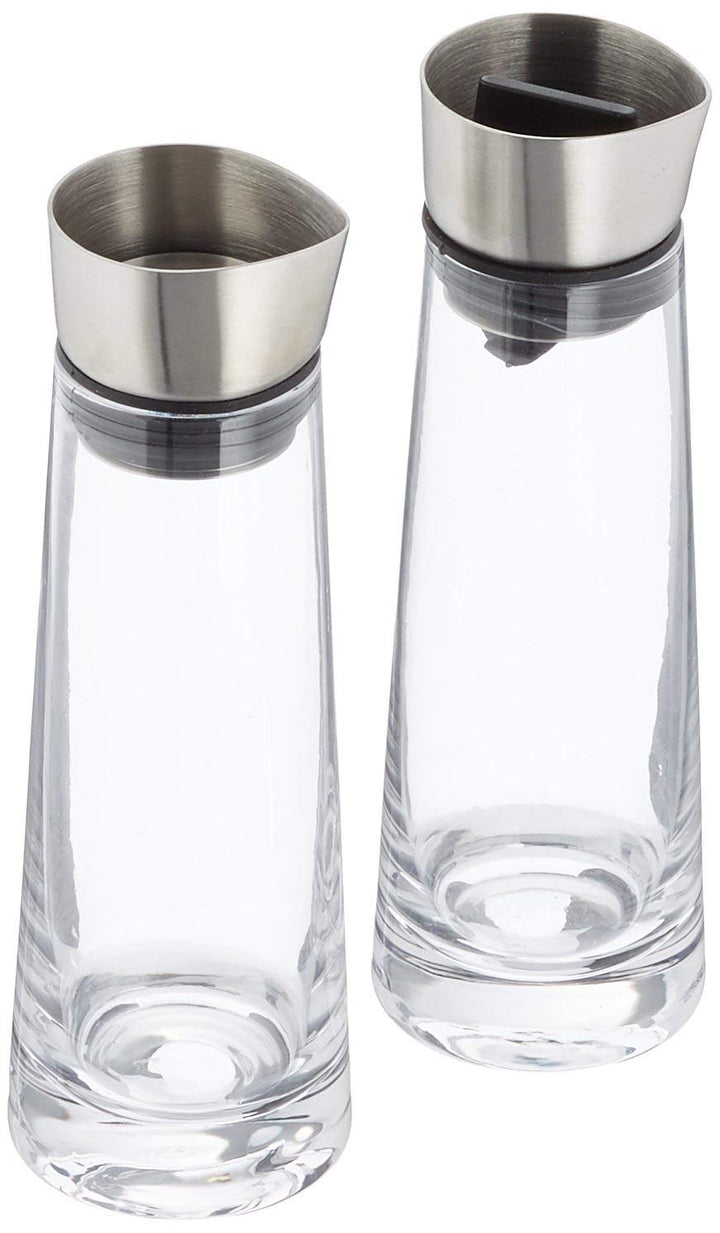blomus -MACCHIATO- Zucker & Sahne Set aus Glas, 180 ml Fassungsvermögen, Edelstahldeckel, für Tee- u