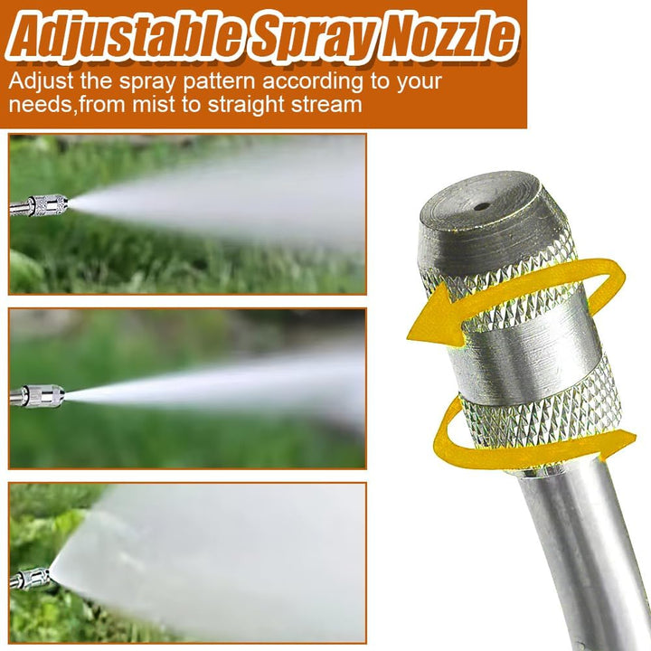 Sprühstab-Ersatz, 56 cm Garten Giessstab Metall mit Universeller Messingersatz 3/8" und 1/4", Ersatz