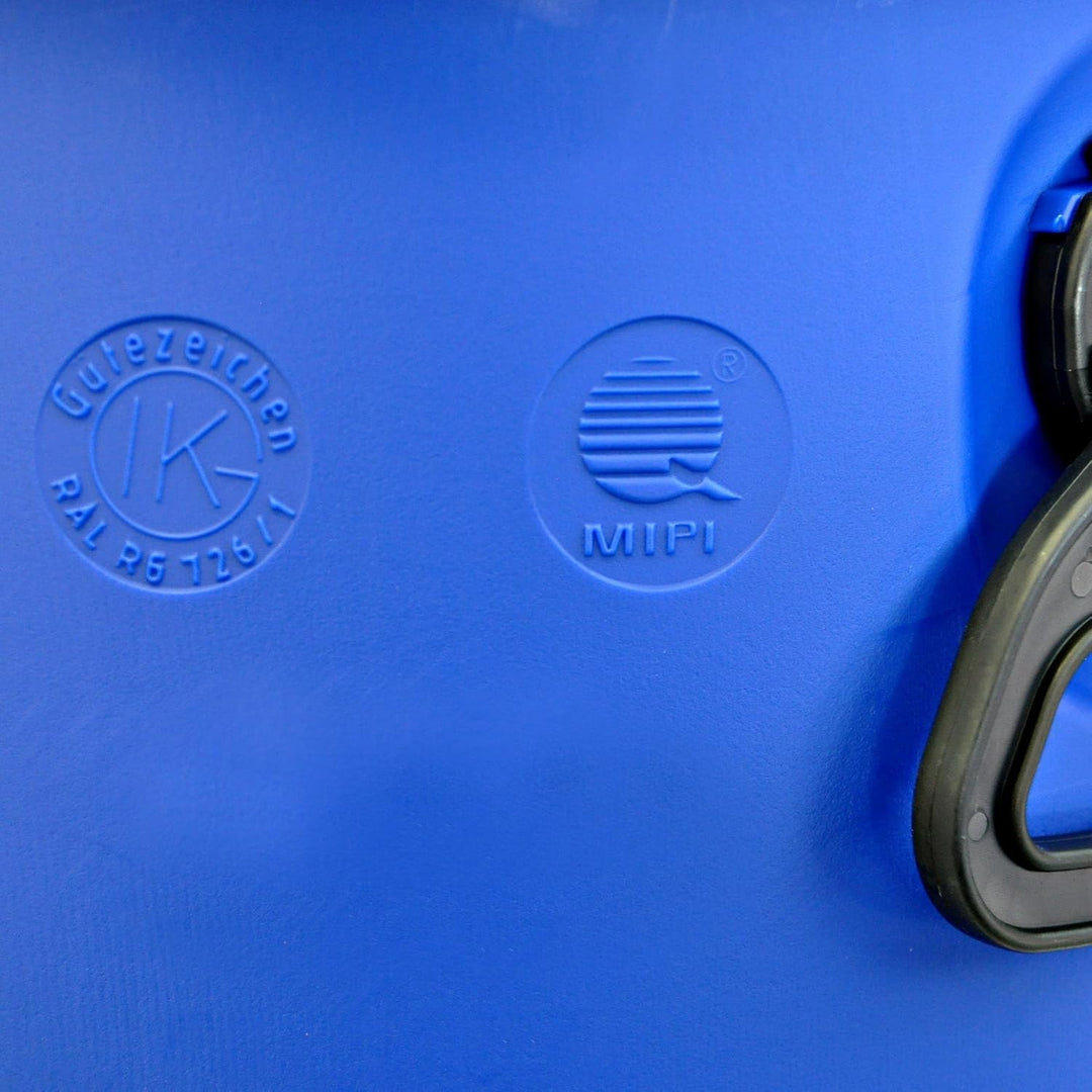 plasteo® 2 Stück: 60 L Weithalsfass mit Spannverschluss | 100% Lebensmittelecht | Universalfass | Fu