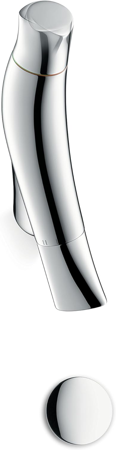 AXOR Wasserhahn Starck Organic (Armatur mit Auslauf Höhe 80 mm und Zugstangen-Ablaufgarnitur) Chrom