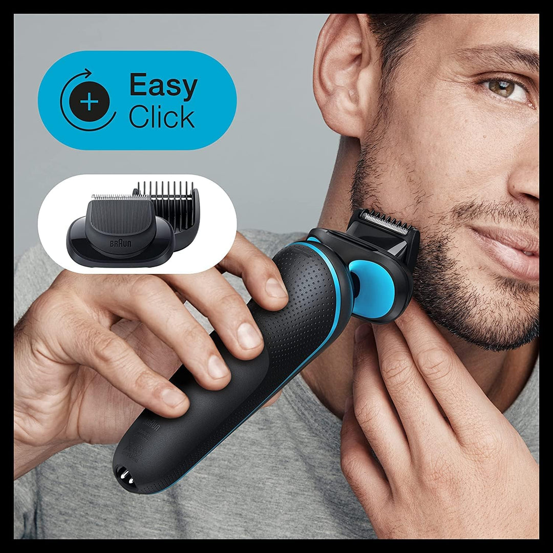 Braun Series 5cs Rasierer Herren, Elektrorasierer mit 3 flexiblen Klingen, Barttrimmer, Ladestand, 5