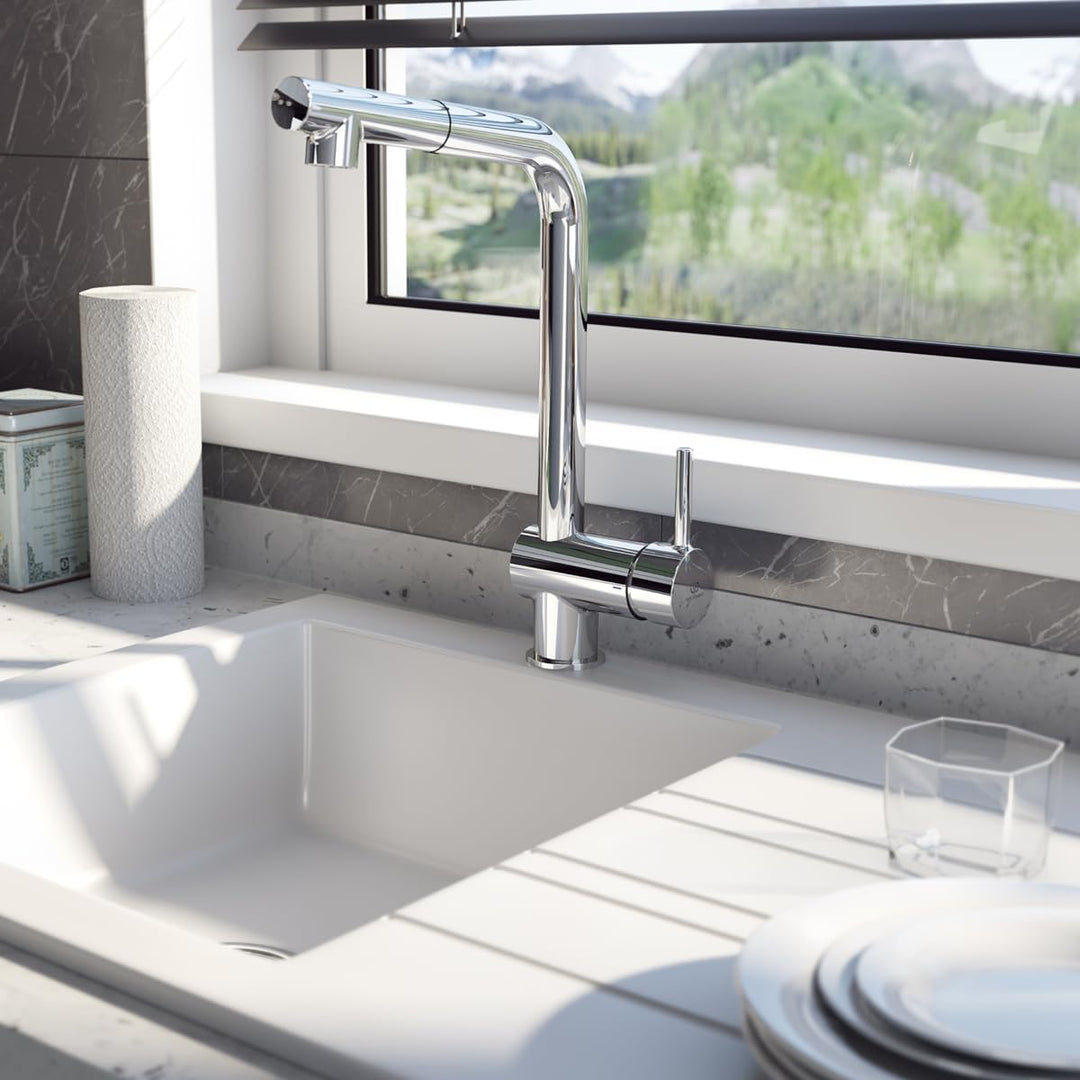 Ideal Standard B1960AA Ceraflex 1 tap Hole Brause und Wannenbatterie, Chrome, Single Lever Bath Show