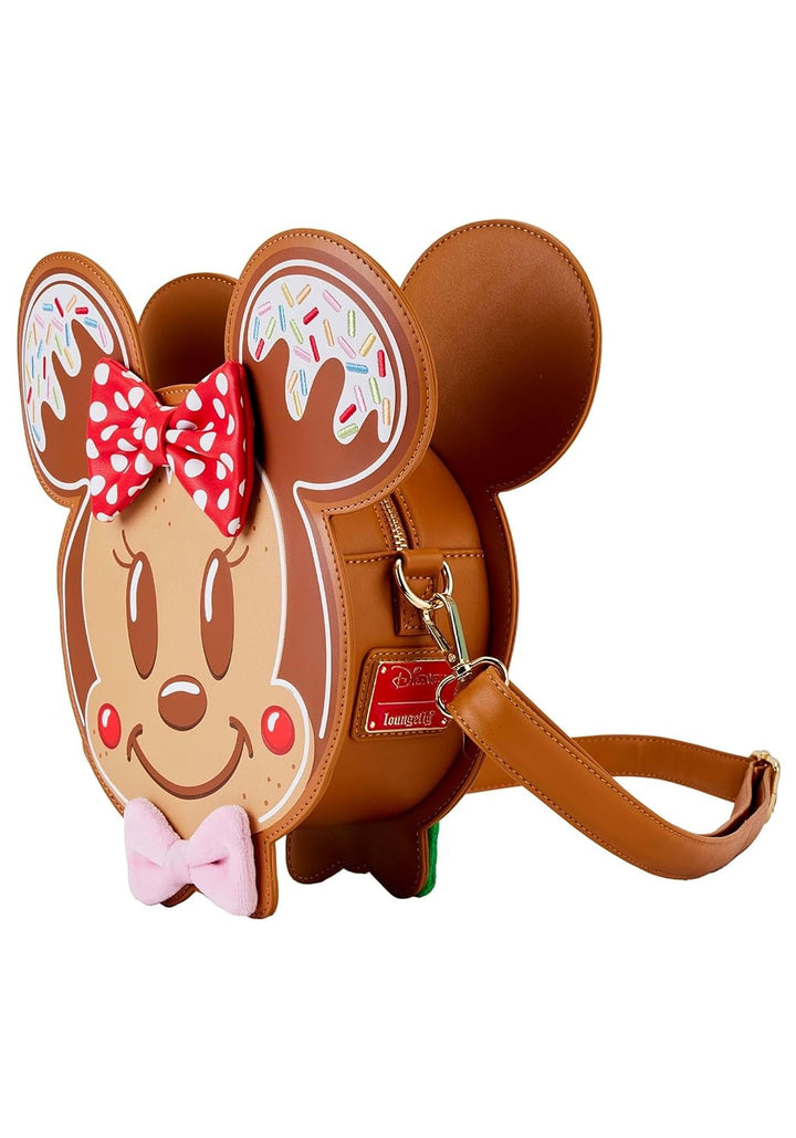Loungefly Mickey & Minnie Gingerbread Cookie Crossbody Geldbörse | Disney, Braun, Standard, Figurale